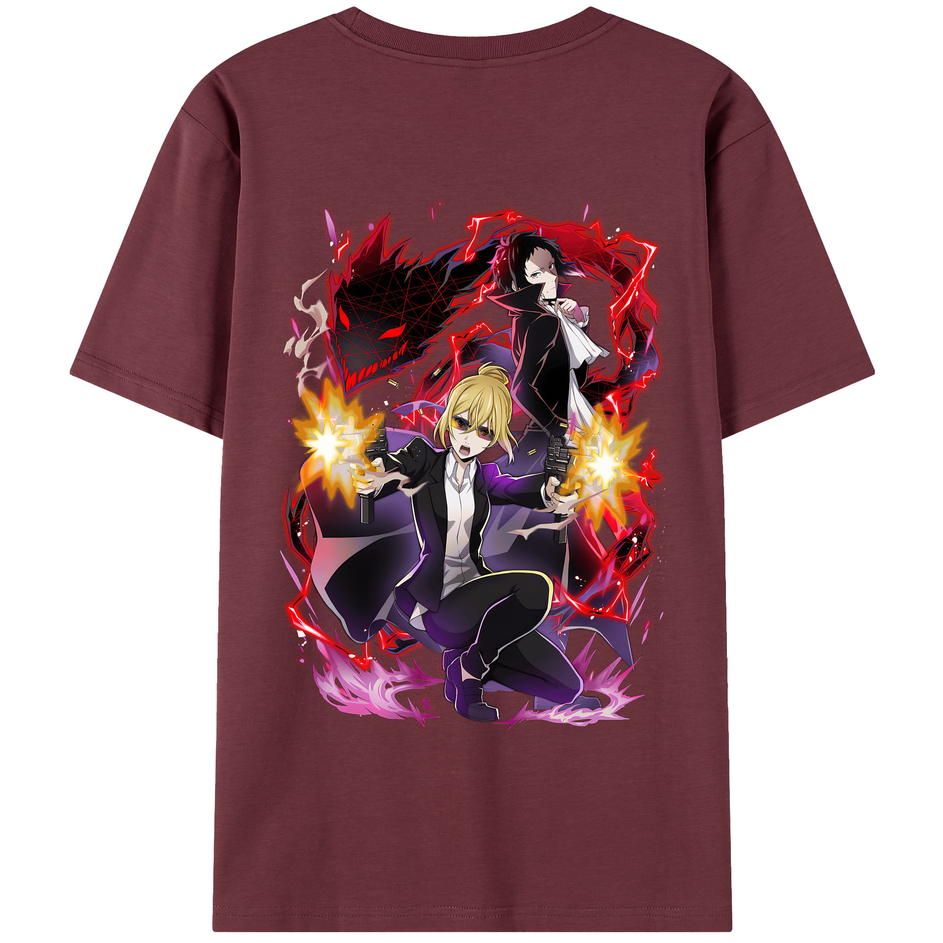 （画像用） 文豪ストレイドッグス Bungo Stray Dogs 綿100％半袖Tシャツ（背面プリント）
